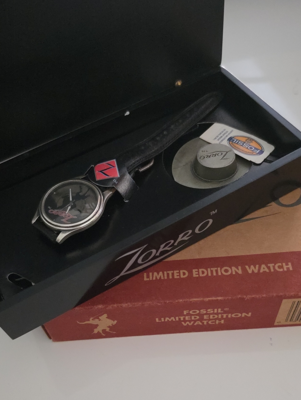 Fossil Black Leather Zorro Limited Edition Women's Watch